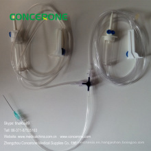 Conector de tubo médico fluido IV con llave de paso de 3 vías